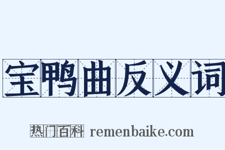 宝鸭曲反义词是什么意思的图片